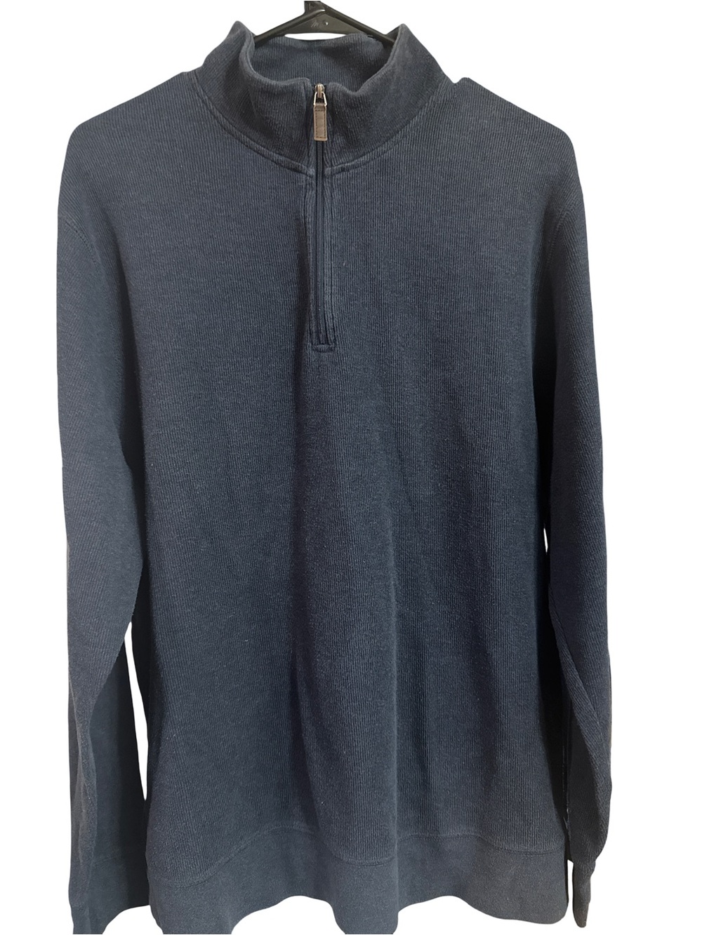 Old Navy Navy Zip-Neck Knit Pullover